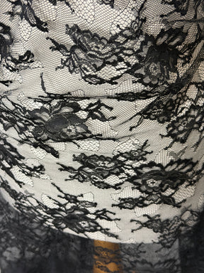 Black Raschel Lace - P429