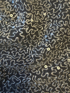 Tulle brodé de sequins ivoire – EB3001