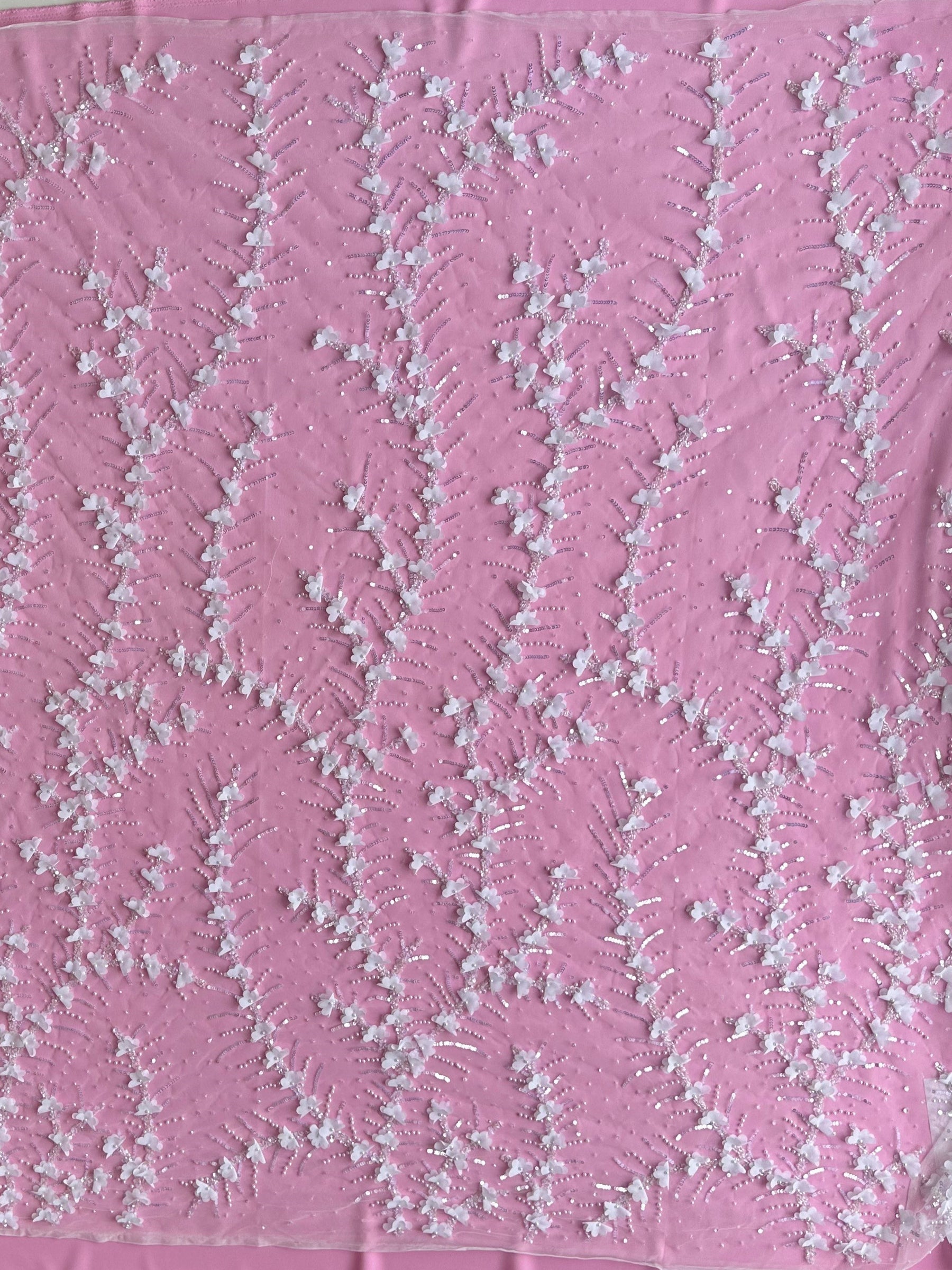 Dentelle Fleurie 3D Ivoire - Enid