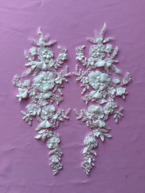 Appliques de dentelle de mariée ivoire - Helianthus