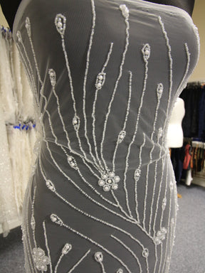 Tulle à paillettes ivoire (148cm/58") - Lagertha