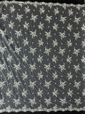 Dentelle perlée ivoire - Rame