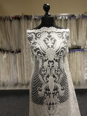Dentelle à paillettes ivoire à prix réduit - Etta