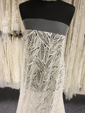 Dentelle pailletée ivoire - Lindsay
