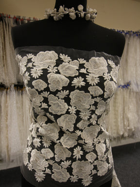 Dentelle Brodée Ivoire - Thora