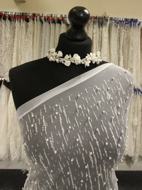 Dentelle ivoire à paillettes - Troy