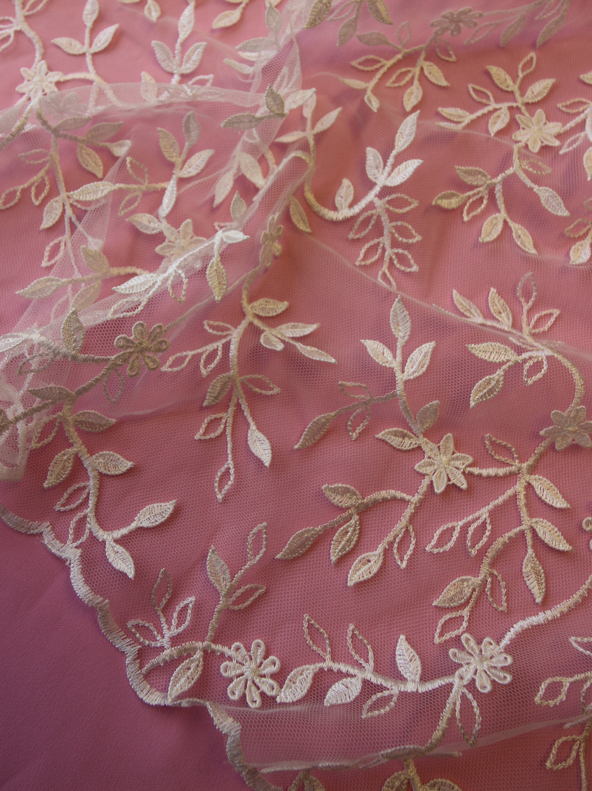 Dentelle Brodée Ivoire - Vasiliki