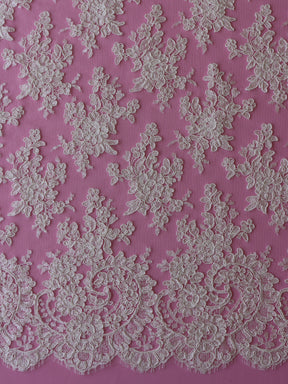 Dentelle de Chantilly ivoire à cordon – Odette