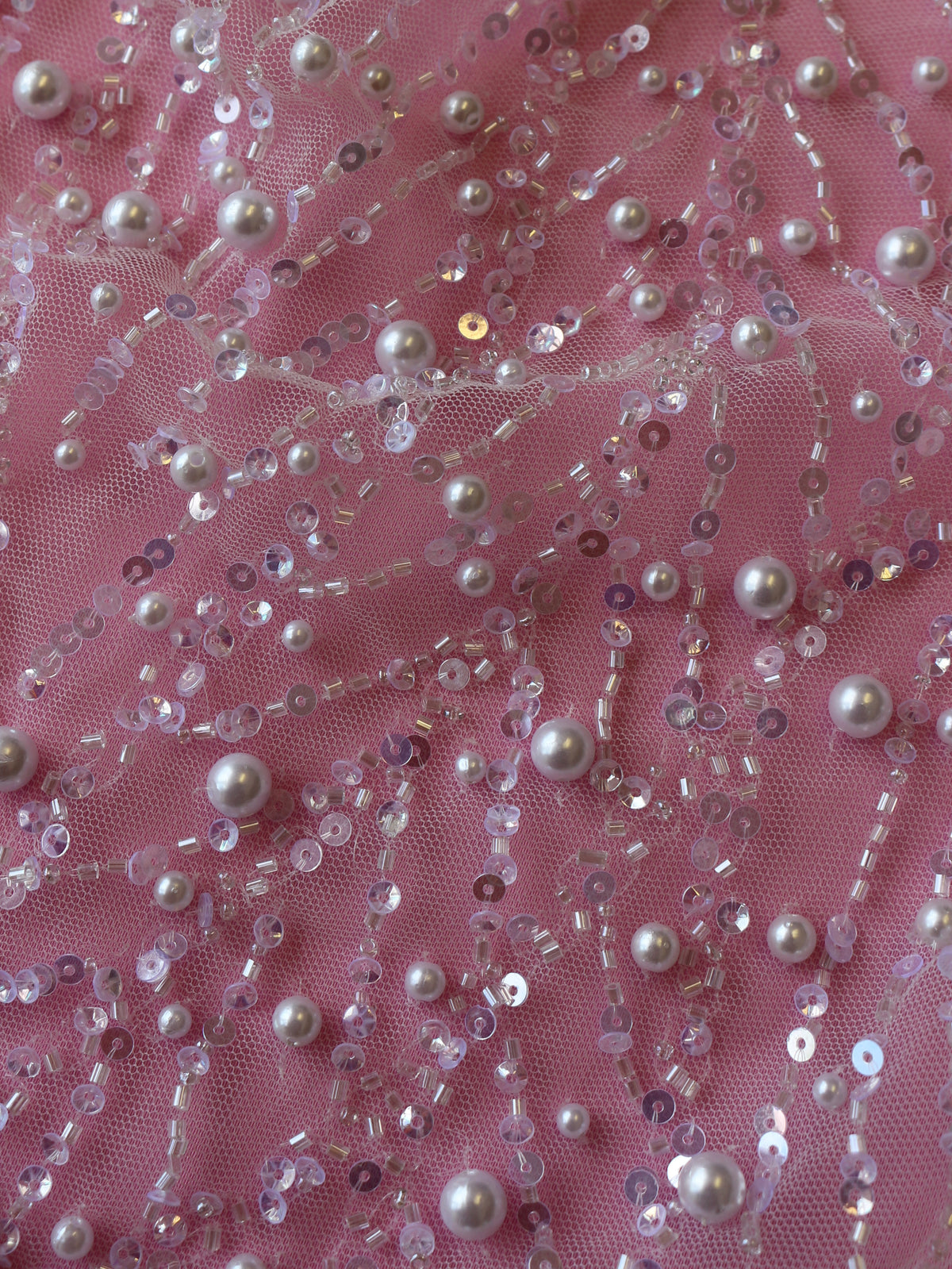 Tulle perlé ivoire - Kit