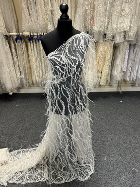 Dentelle de plumes ivoire - Ludmilla