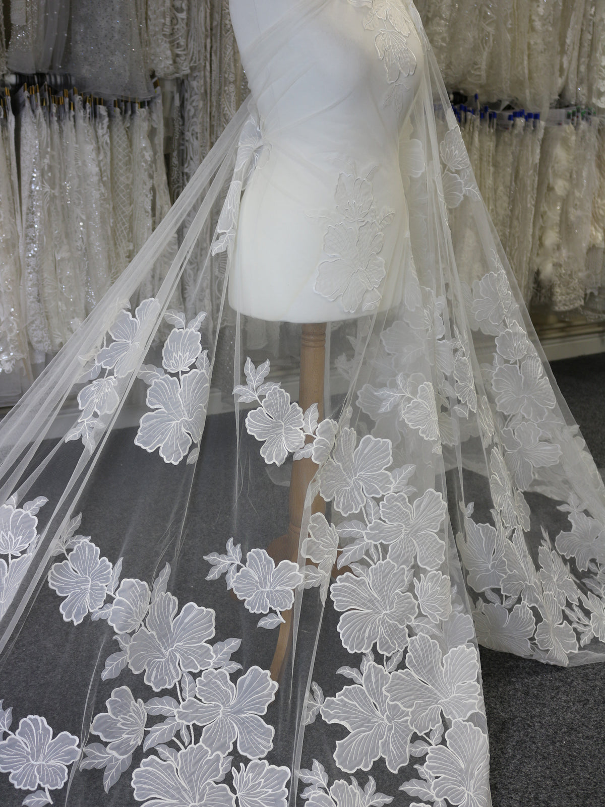 Dentelle Florale Ivoire - Calypso
