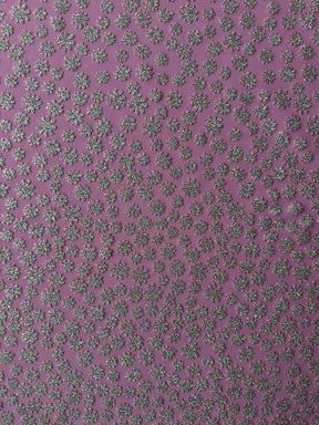Tulle Fleur Pailleté Ivoire - Yasha