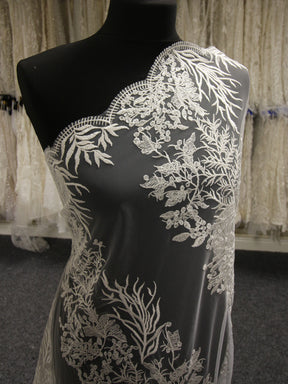 Dentelle Brodée Ivoire - Asie