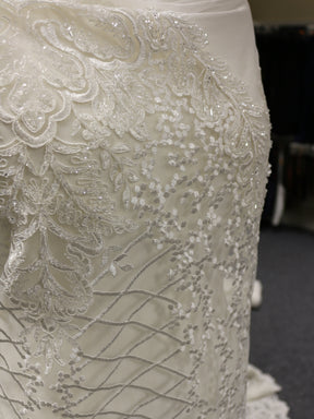 Dentelle Brodée Ivoire - Eunice