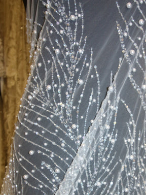 Tulle perlé ivoire - Kit
