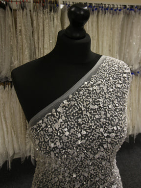 Dentelle à paillettes ivoire - Thelma