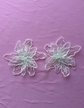 Appliques de dentelle de mariée ivoire - Erodium