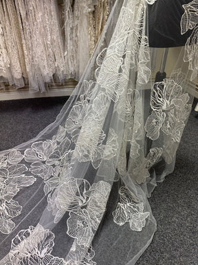 Dentelle à Paillettes Brodées Ivoire - Hiranna