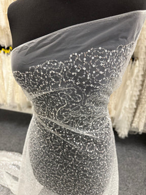 Tulle ivoire avec sequins - Graziella