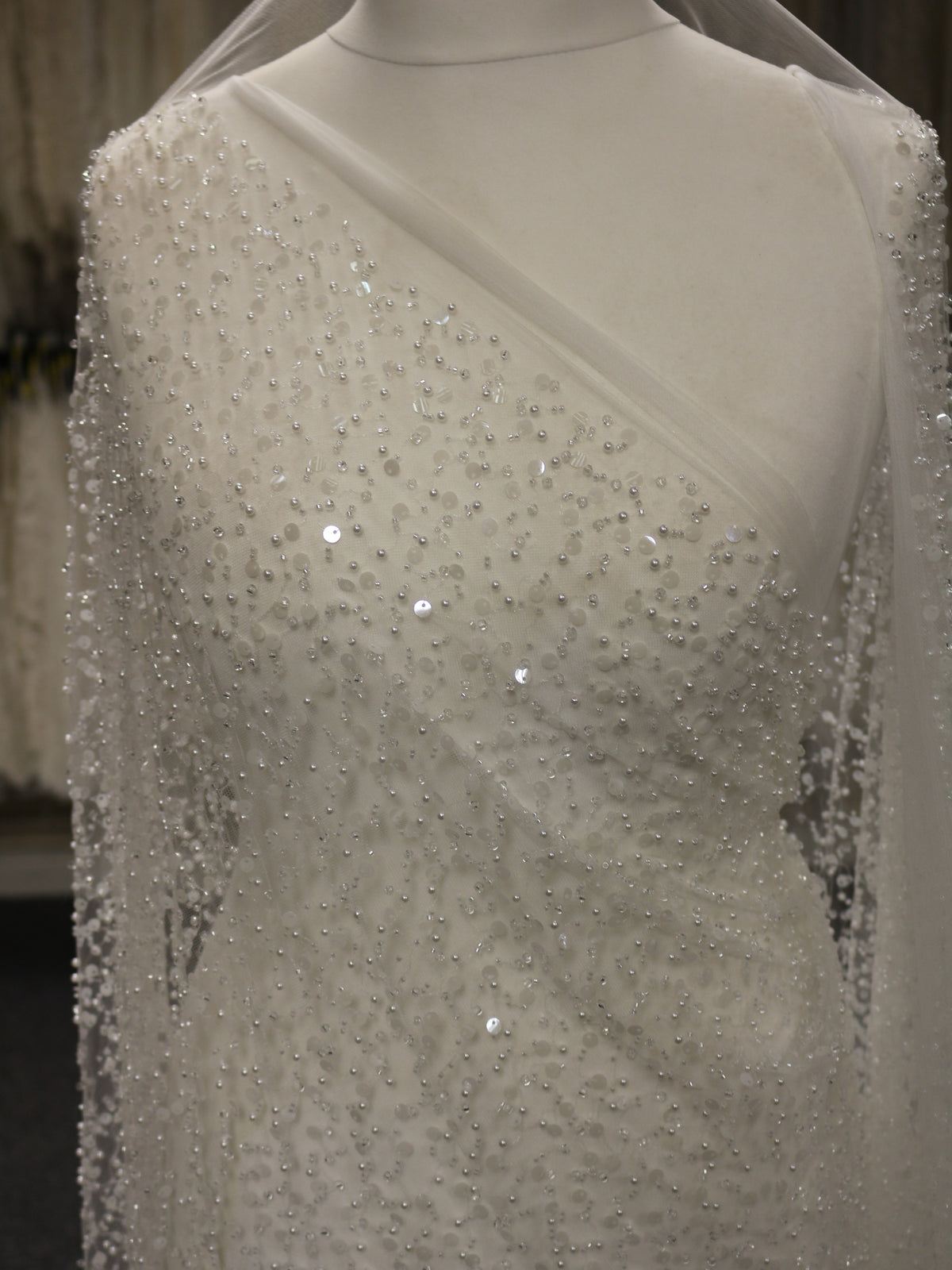 Tulle pailleté et perlé - Tanya