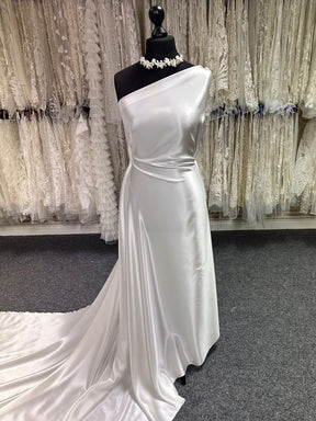 Satin de viscose de soie en Ivoire - Certainty