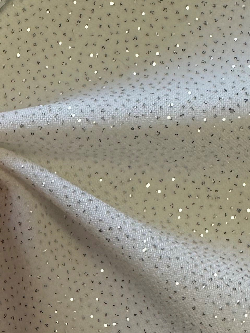 Tissu jersey pailleté ivoire - Dazzle