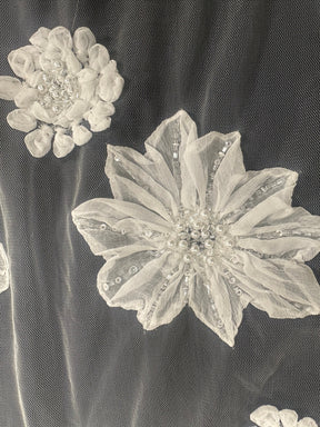 Dentelle florale ivoire - Jude