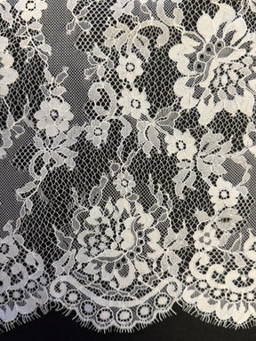 Dentelle Raschel blanche - LA1005