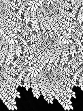 Dentelle à motif de feuilles ivoire - LA1007