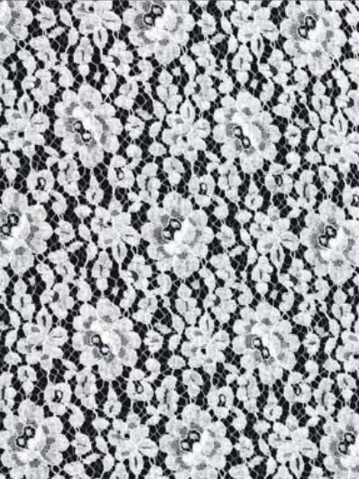 Dentelle française festonnée ivoire - LA4002