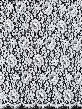 Dentelle française festonnée ivoire - LA4002