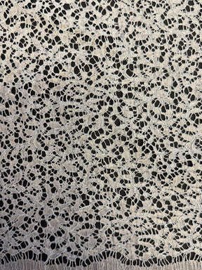 Dentelle française ivoire brodée - LA4005