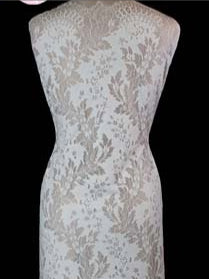 Dentelle câblée extensible ivoire - LA7005