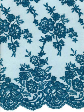 Dentelle cordée sarcelle - LA7007