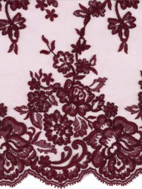 Dentelle Cordonnée Lie de Vin - LA7007