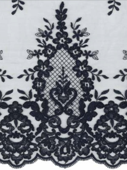 Dentelle Cordonnée Marine - LA7009