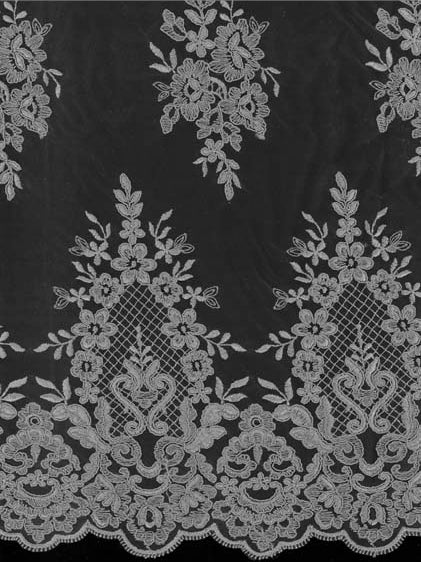 Dentelle Cordonnée Gris Taupe - LA7009