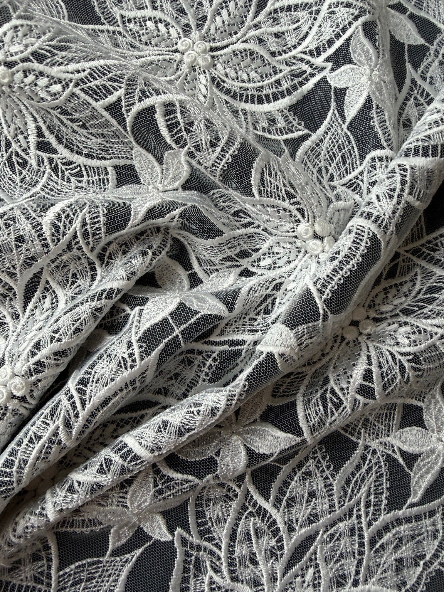 Dentelle Brodé Ivoire - Lalita