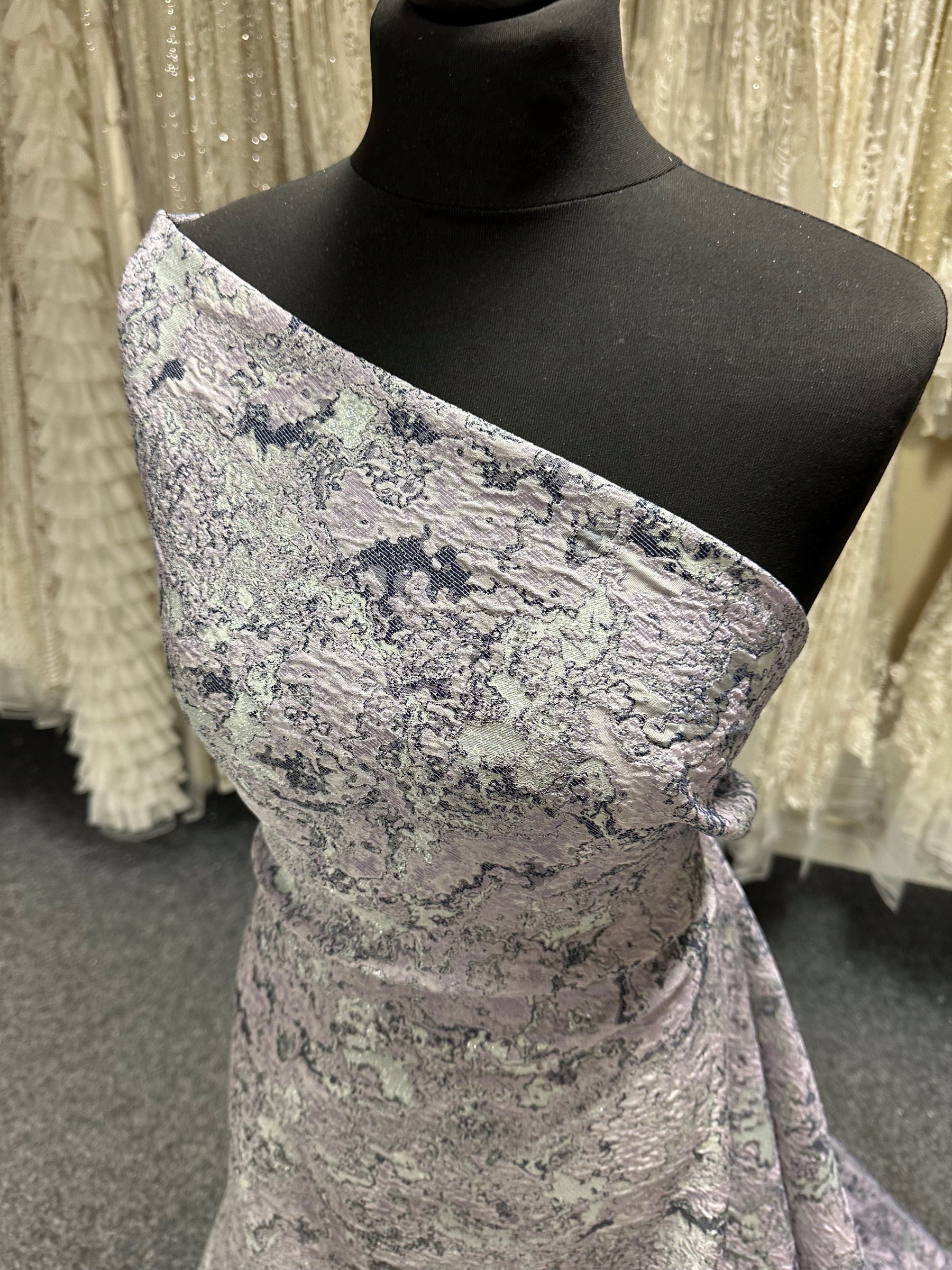 Jacquard Lurex texturé lavande - Latéral