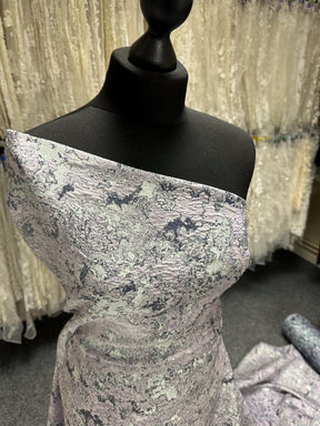 Jacquard Lurex texturé lavande - Latéral
