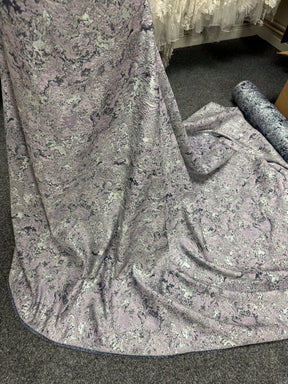 Jacquard Lurex texturé lavande - Latéral