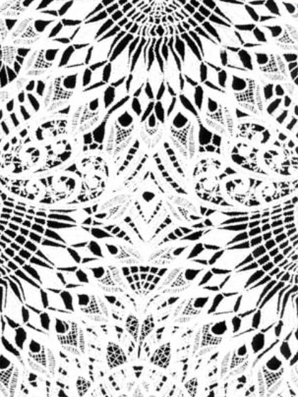 Dentelle ivoire en polyester recyclé - LB2014
