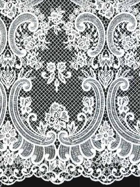 Dentelle Guipure en Séquins Ivoire - LB4002