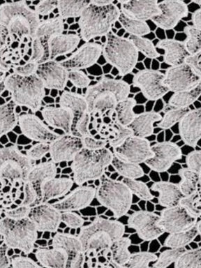 Dentelle Guipure à Paillettes Rose Poudré - LB4003