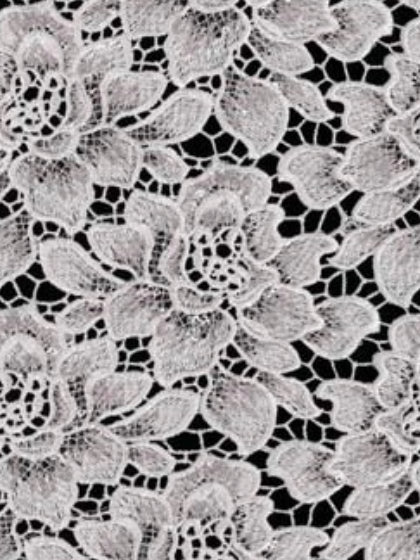Dentelle Guipure à Paillettes Rose Poudré - LB4003