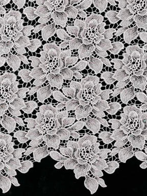 Dentelle Guipure à Paillettes Rose Poudré - LB4003
