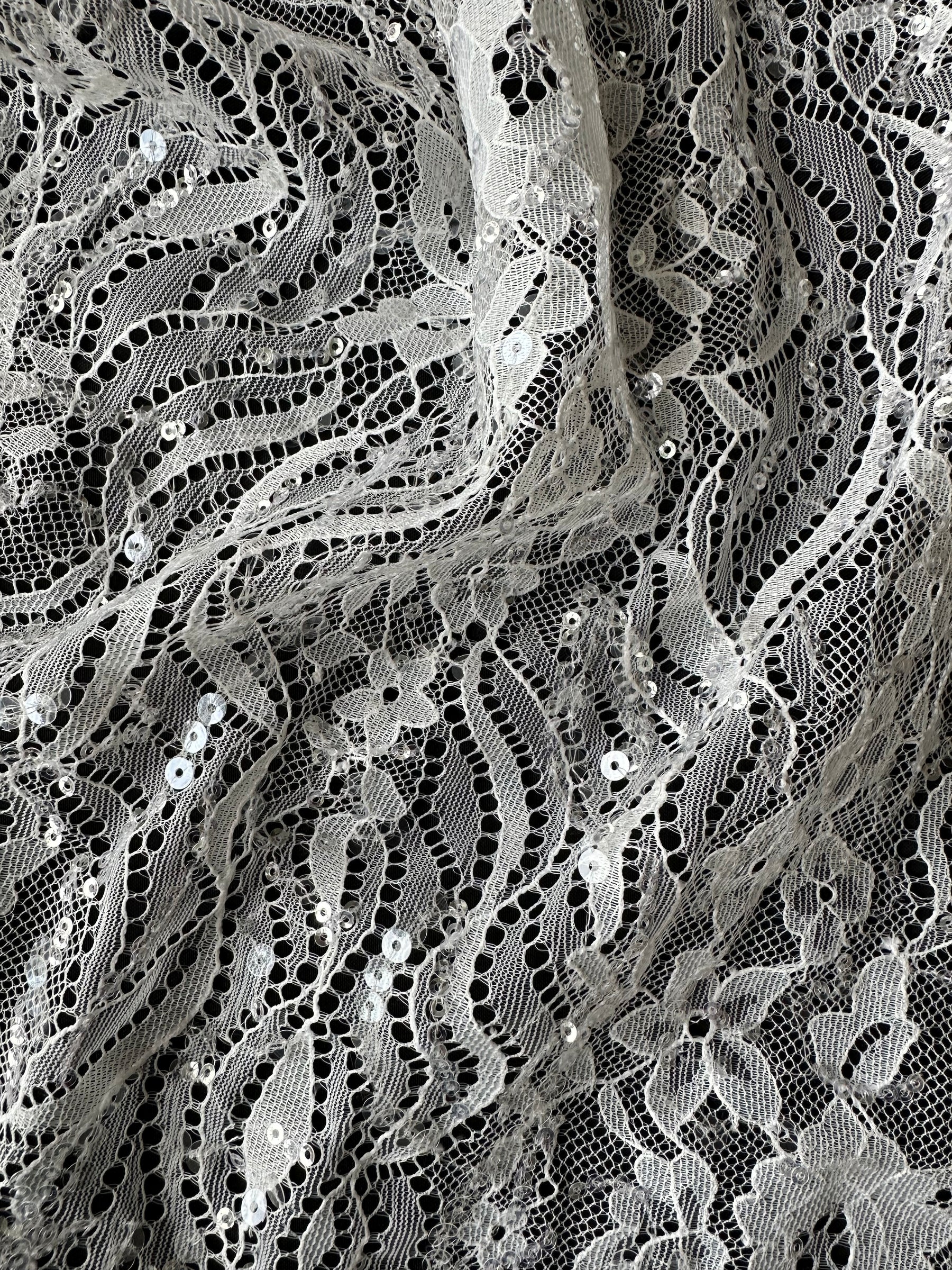 Dentelle à sequins ivoire - LB6005
