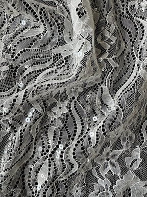 Dentelle à sequins ivoire - LB6005