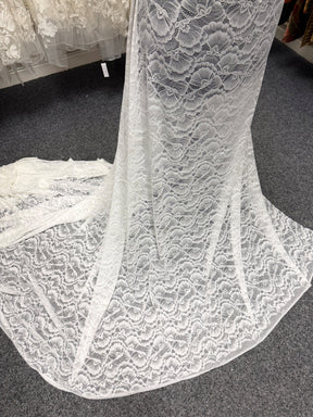 Dentelle extensible ivoire clair - LB7008