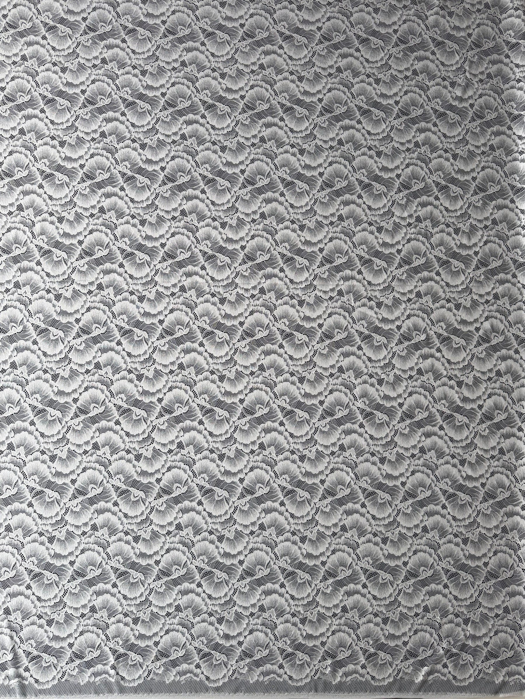 Dentelle extensible ivoire clair - LB7008